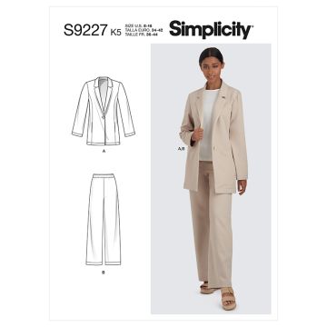 Simplicity Sewing Pattern 9227 (Y5) - Misses Jacket & Pants 18-24 S9227Y5 18-24