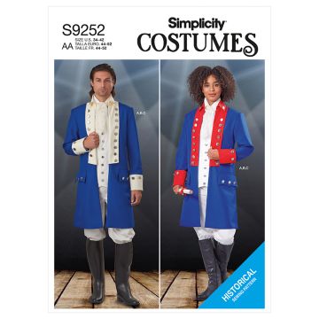 Simplicity Sewing Pattern 9252 (AA) - Unisex Costumes 34-42 S9252AA 34-42