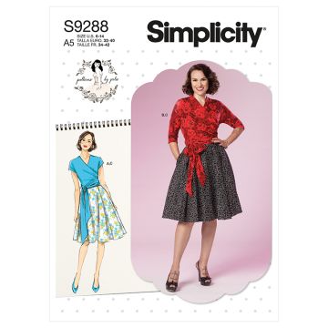 Simplicity Sewing Pattern 9288 (A5) - Misses Top & Skirt 6-14 S9288A5 6-14