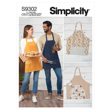 Simplicity Sewing Pattern 9302 (OS) - Unisex Aprons One Size S9302OS One Size