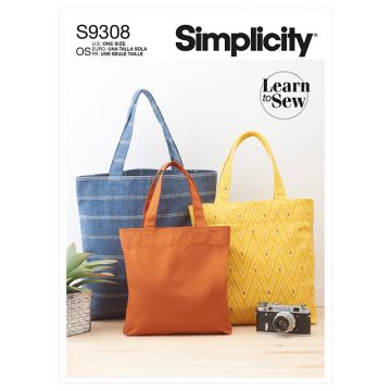 Simplicity Sewing Pattern 9308 (OS) - Tote Bags One Size S9308OS One Size
