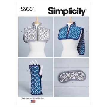 Simplicity Sewing Pattern 9331 (OS) - Shoulder & Wrist Wrap & Mask One Size SS9331OS One Size