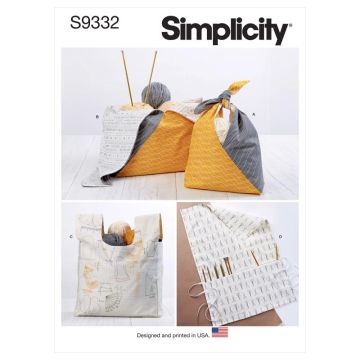 Simplicity Sewing Pattern 9332 (OS) - Craft Bags One Size SS9332OS One Size