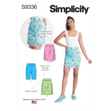 Simplicity Sewing Pattern 9336 (H5) - Misses Knit Shorts 6-14