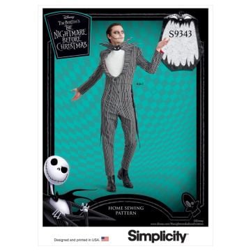 Simplicity Sewing Pattern 9343 (AA) - Mens Costume & Face Mask 34-42 SS9343AA 34-42
