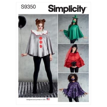 Simplicity Sewing Pattern 9350 (OS) - Misses Poncho Costume One Size SS9350OS One Size