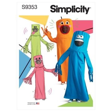 Simplicity Sewing Pattern 9353 (BB) - Adult Costume XS-XL SS9353BB XS-XL