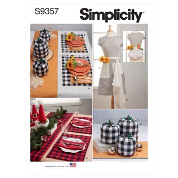 Simplicity Sewing Pattern 9357 (OS) - Kitchen Accessories & Apron One Size SS9357OS One Size