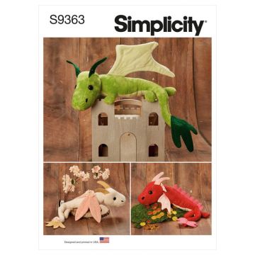 Simplicity Sewing Pattern 9363 (OS) - Plush Dragons One Size SS9363OS One Size