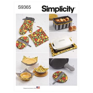 Simplicity Sewing Pattern 9365 (OS) - Quilted Kitchen Accessories One Size SS9365OS One Size