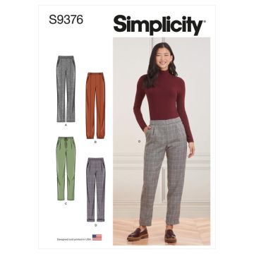 Simplicity Sewing Pattern 9376 (H5) - Misses Pull On Trousers 6-14 SS9376H5 6-14