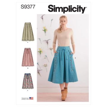 Simplicity Sewing Pattern 9377 (U5) - Misses Flared Skirts 16-24 SS9377U5 16-24