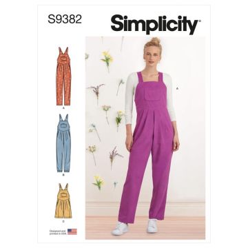 Simplicity Sewing Pattern 9382 (H5) - Misses Overall 6-14 SS9382H5 6-14