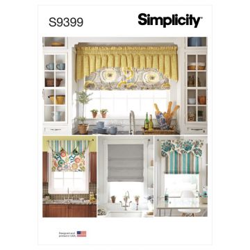 Simplicity Sewing Pattern 9399 (OS) - Roman Shades & Valances One Size SS9399OS One Size