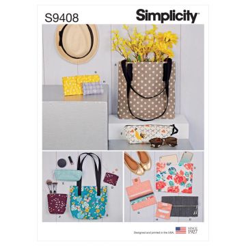 Simplicity Sewing Pattern 9408 (OS) - Bags & Small Accessories One Size SS9408OS One Size