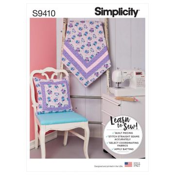 Simplicity Sewing Pattern 9410 (OS) - Quilted Blanket Pillow One Size SS9410OS One Size