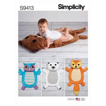 Simplicity Sewing Pattern 9413 (OS) - Baby Animal Mats One Size SS9413OS One Size