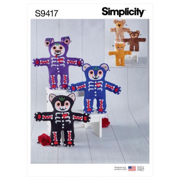 Simplicity Sewing Pattern 9417 (OS) - Stuffed Animals One Size SS9417OS One Size