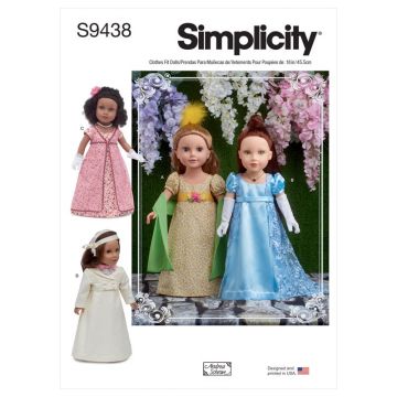 Simplicity Sewing Pattern 9438 (OS) - 18" Doll Clothes One Size