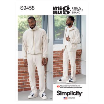 Simplicity Sewing Pattern 9458 (AA) - Mens Knit Jacket & Pants XS-XL
