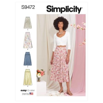 Simplicity Sewing Pattern 9472 (H5) - Misses Skirts 6-14