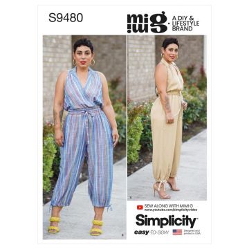 Simplicity Sewing Pattern 9480 (U5) - Misses Jumpsuit 16-24