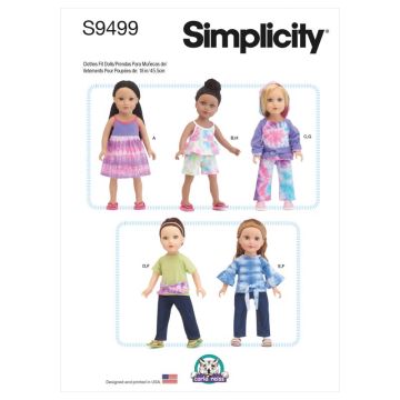 Simplicity Sewing Pattern 9499 (OS) - 18 Inch Doll Clothes One Size