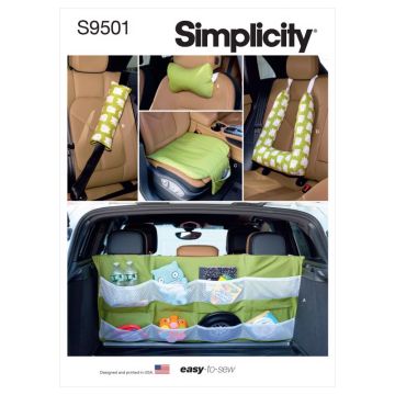 Simplicity Sewing Pattern 9501 (OS) - Car Accessories One Size
