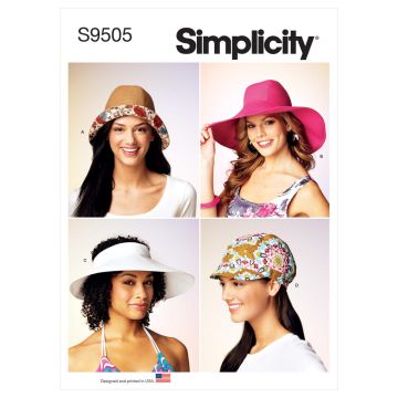 Simplicity Sewing Pattern 9505 (AA) - Hats in Four Styles S-L