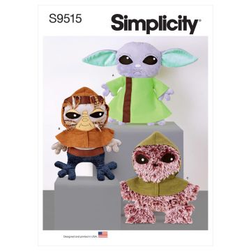 Simplicity Sewing Pattern 9515 (AA) - 18 Inch Plush Aliens One Size