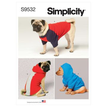 Simplicity Sewing Pattern 9532 (A) - Pet Clothes XS-XL