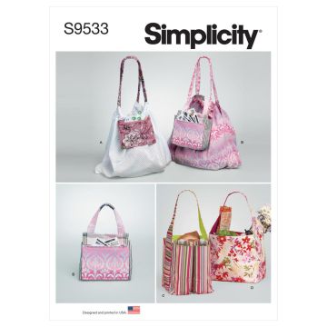 Simplicity Sewing Pattern 9533 (OS) - Grocery Totes One Size