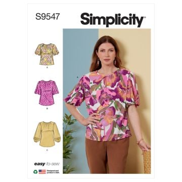 Simplicity Sewing Pattern 9547 (R5) - Misses Top & Tunic 14-22