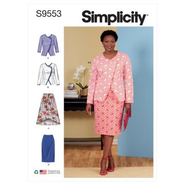 Simplicity Sewing Pattern 9553 (FF) - Womens Jacket & Skirts 18-24