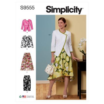Simplicity Sewing Pattern 9555 (H5) - Misses Jacket & Skirts 6-14