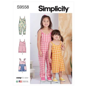 Simplicity Sewing Pattern 9558 (AA) - Childrens Jumpsuit Romper Jumper 6m-3y