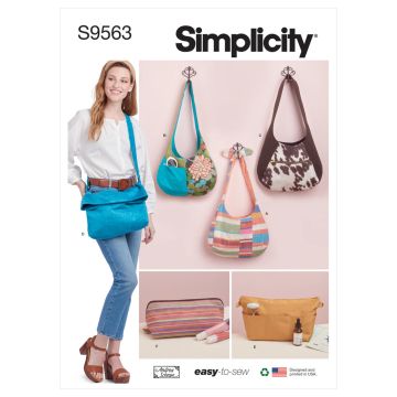 Simplicity Sewing Pattern 9563 (OS) - Bag, Purse Organizer & Case One Size