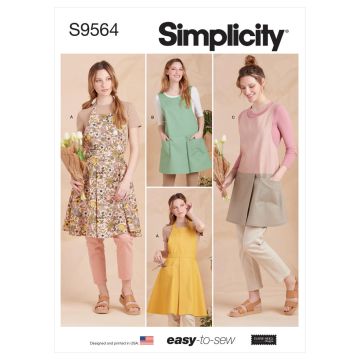 Simplicity Sewing Pattern 9564 (A) - Misses Aprons XS-XL