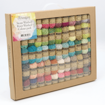 Scheepjes Stone Washed and River Washed Colour Pack 58 x10g Multi 10g