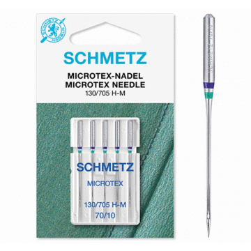 Schmetz Sewing Machine Needles: Microtex  70(10) x 5pcs
