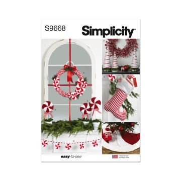 Simplicity Sewing Pattern 9668 (OS) Christmas Decor  One Size