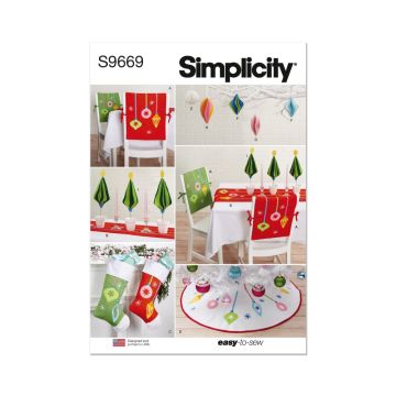 Simplicity Sewing Pattern 9669 (OS) Christmas Decor  One Size