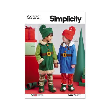 Simplicity Sewing Pattern 9672 (A) Children's Robes, Top, Pants  3-8