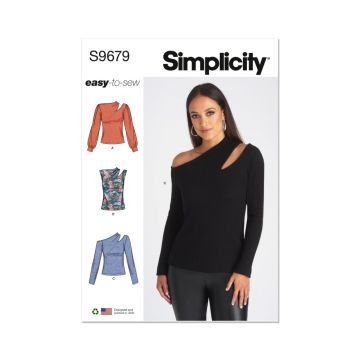 Simplicity Sewing Pattern 9679 (D5) Misses' Knit Top  4-12