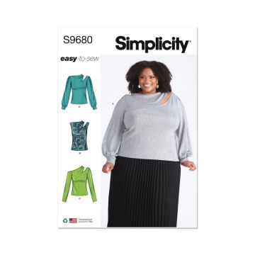 Simplicity Sewing Pattern 9680 (W2) Women's Knit Top  20W-28W