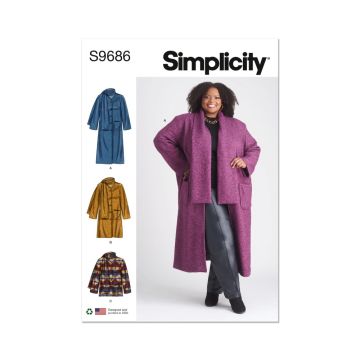 Simplicity Sewing Pattern 9686 (W2) Women's' Coat and Jacket  20W-28W