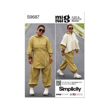 Simplicity Sewing Pattern 9687 (Y5) Jacket, Poncho, Pants by Mimi G  18-26