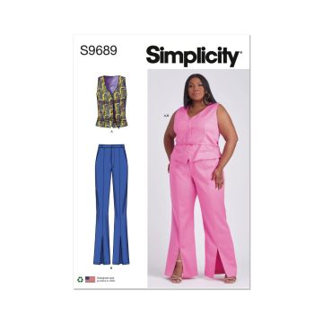 Simplicity Sewing Pattern 9689 (M1) Women's Vest and Pants  10-18