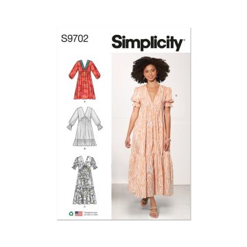 Simplicity Sewing Pattern 9702 (Y5) Misses' Empire Dress  18-26