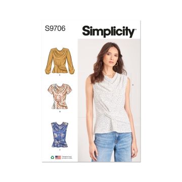 Simplicity Sewing Pattern 9706 (K5) Misses' Tops  8-16